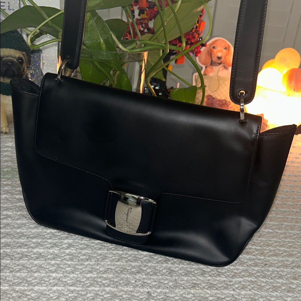 Salvatore Ferragamo Black Shoulder Bag